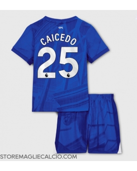 Chelsea Moises Caicedo #25 Maglia Gara Casa Repliche 2025-26 Bambino
